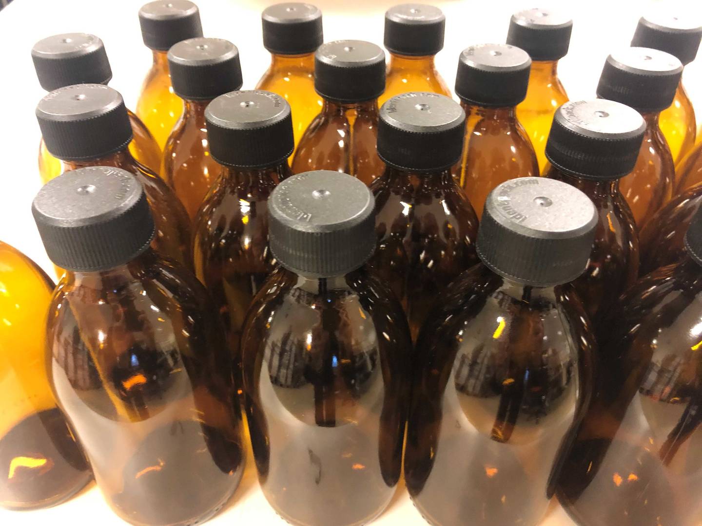 Brown glas containers