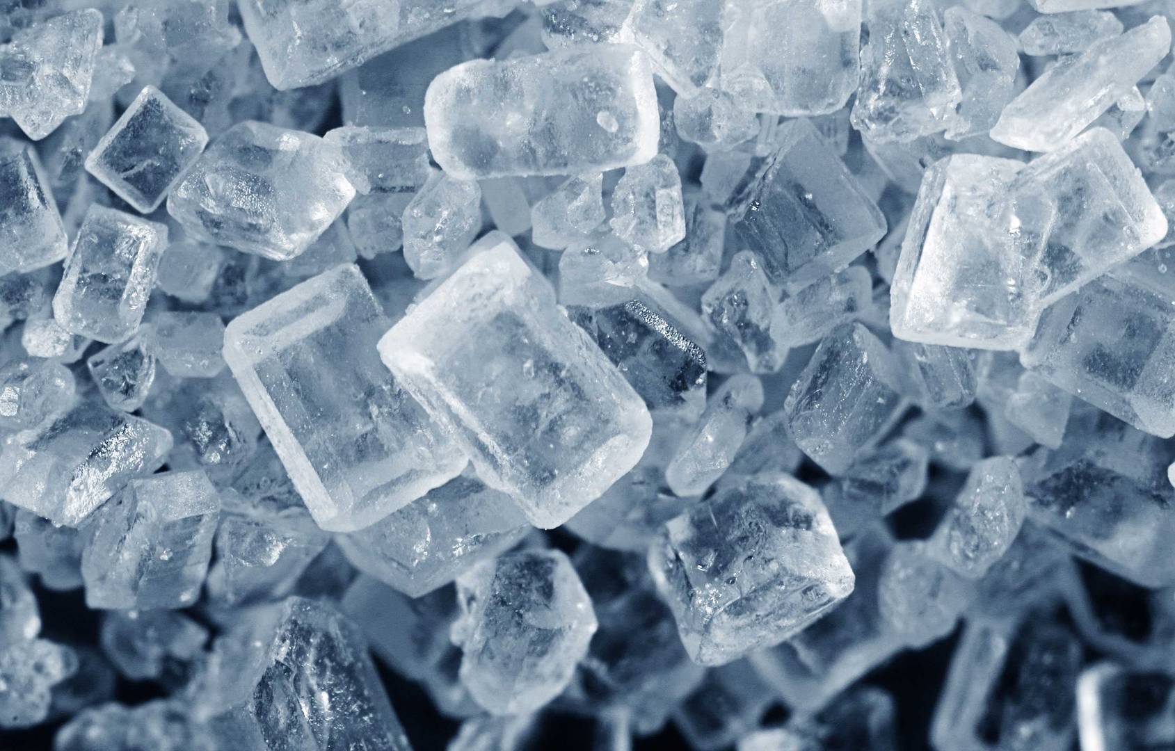 A close-up on a structure of salt crystals