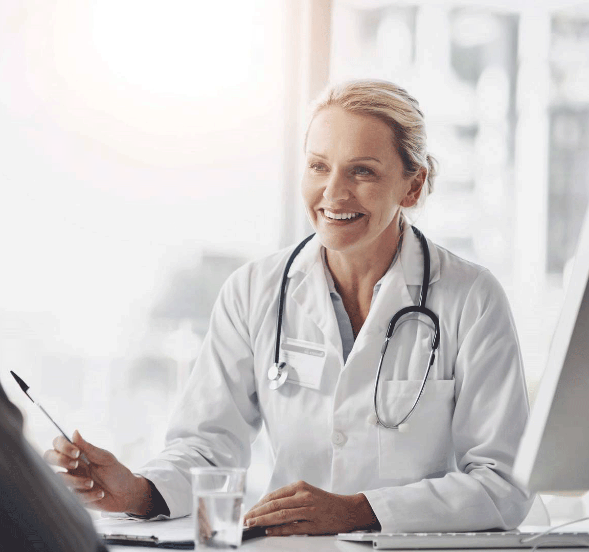 Doctor consulting with a patient about clinical trial recruitment