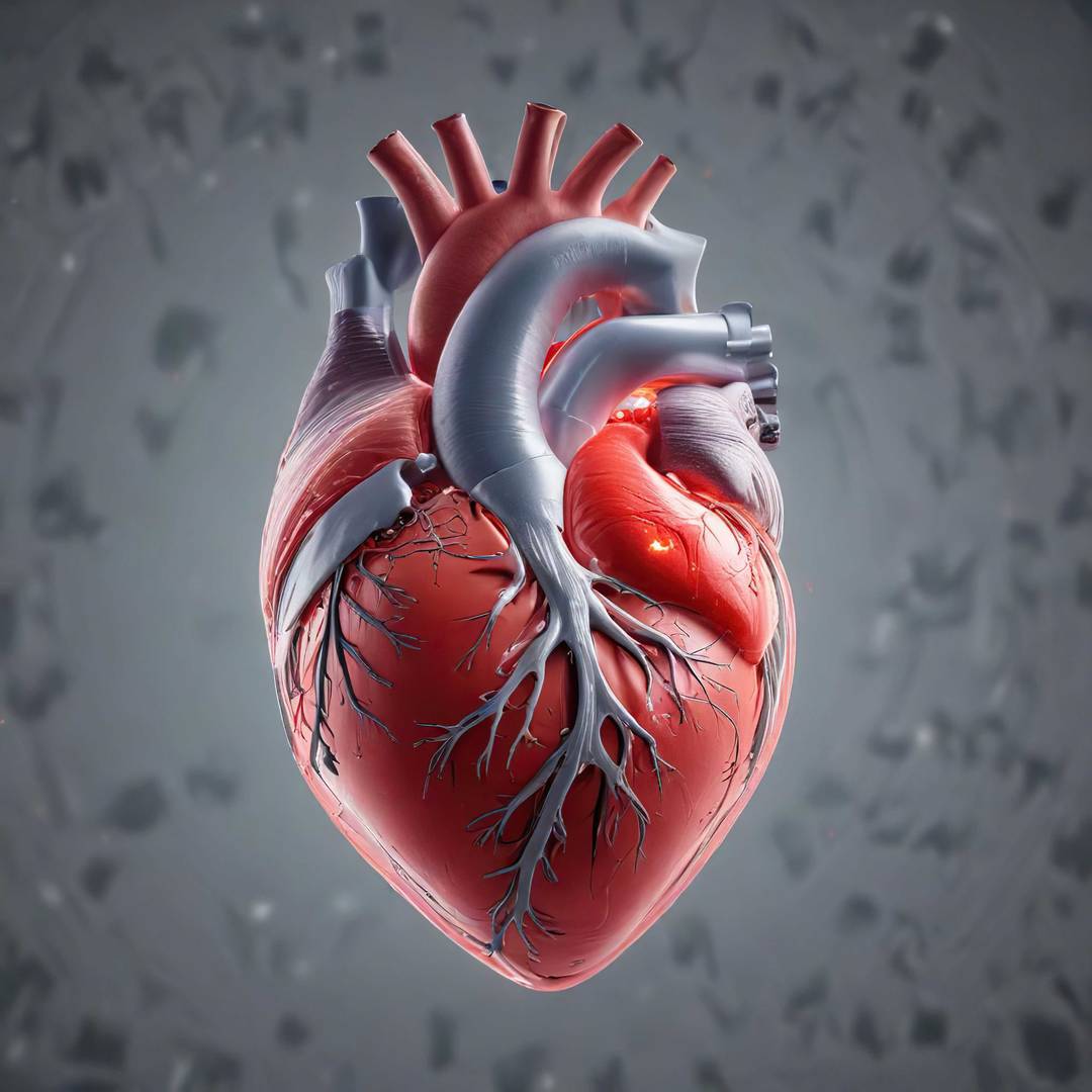 Fibrillating heart in a medical imaging study