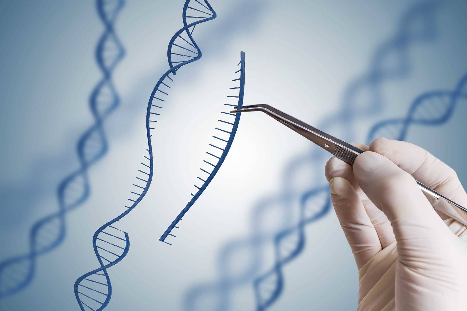 Stylised image of DNA editing using CRISPR 