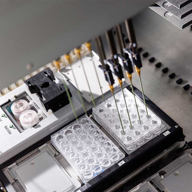 Detail image of a high-throughput screening machine